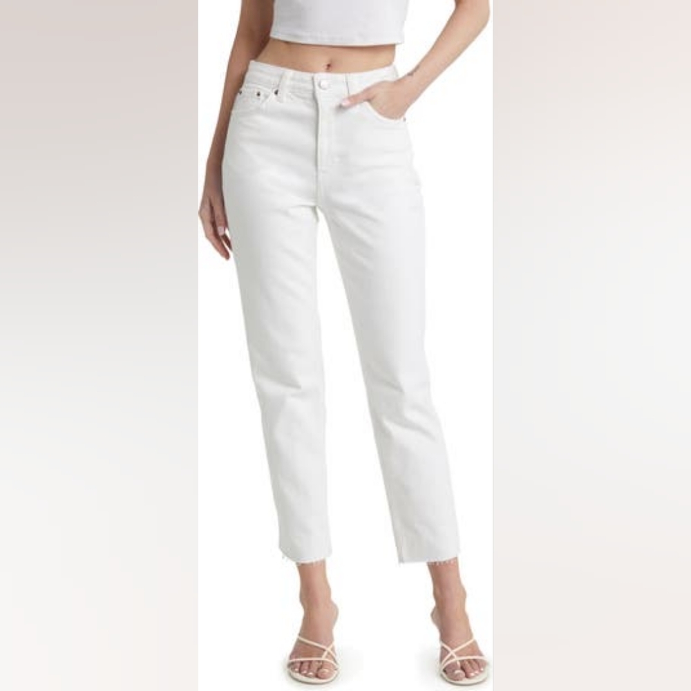 Topshop | NWT Straight Jeans White Size 14